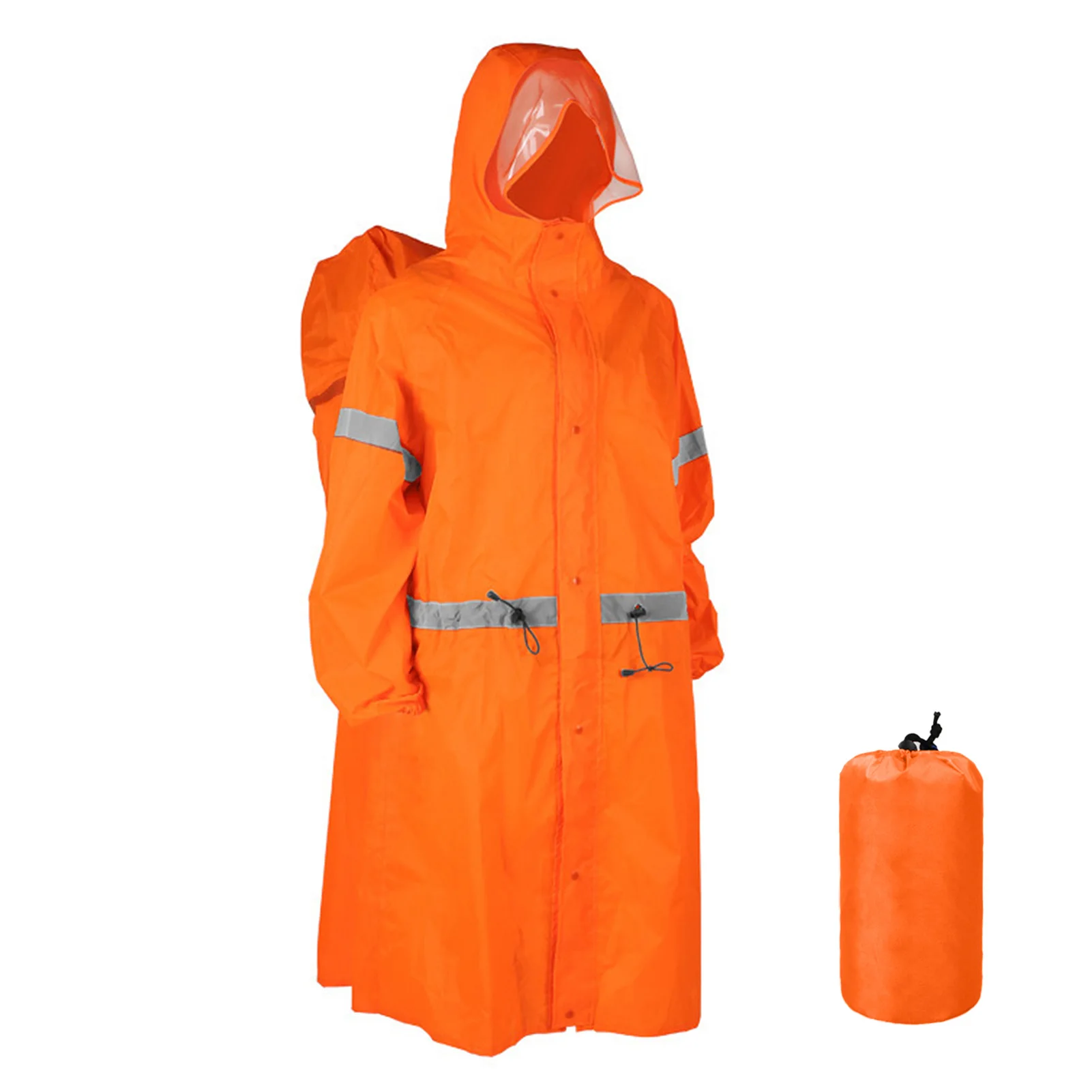 Poncho impermeable reflectante para pesca con capucha y mangas - imagen 2