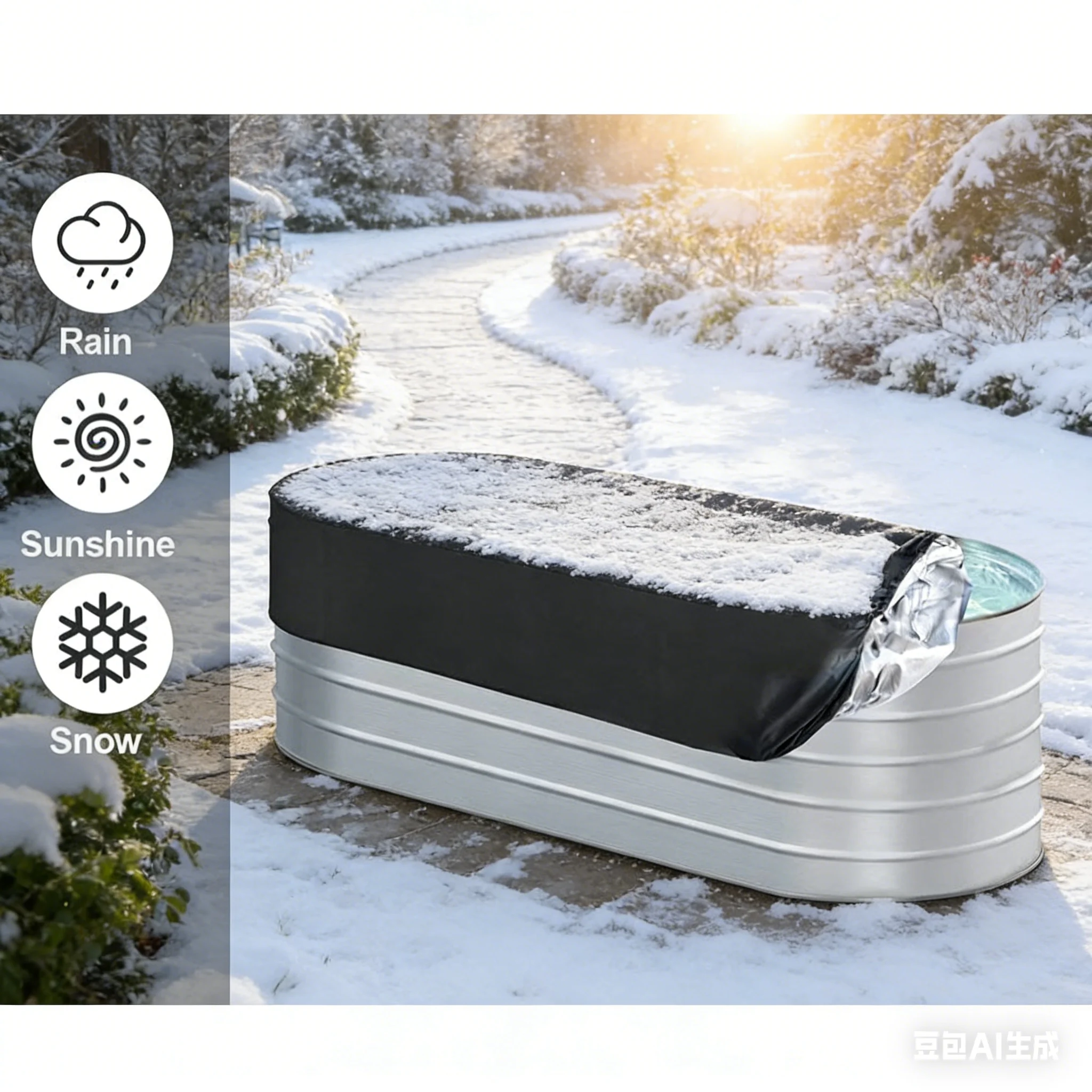 

Пылезащитный чехол для грунтового бассейна 420D, уличная ткань Оксфорд, защитный рукав для бассейна, эллиптическая крышка резервуара для воды, аксессуары для бассейна