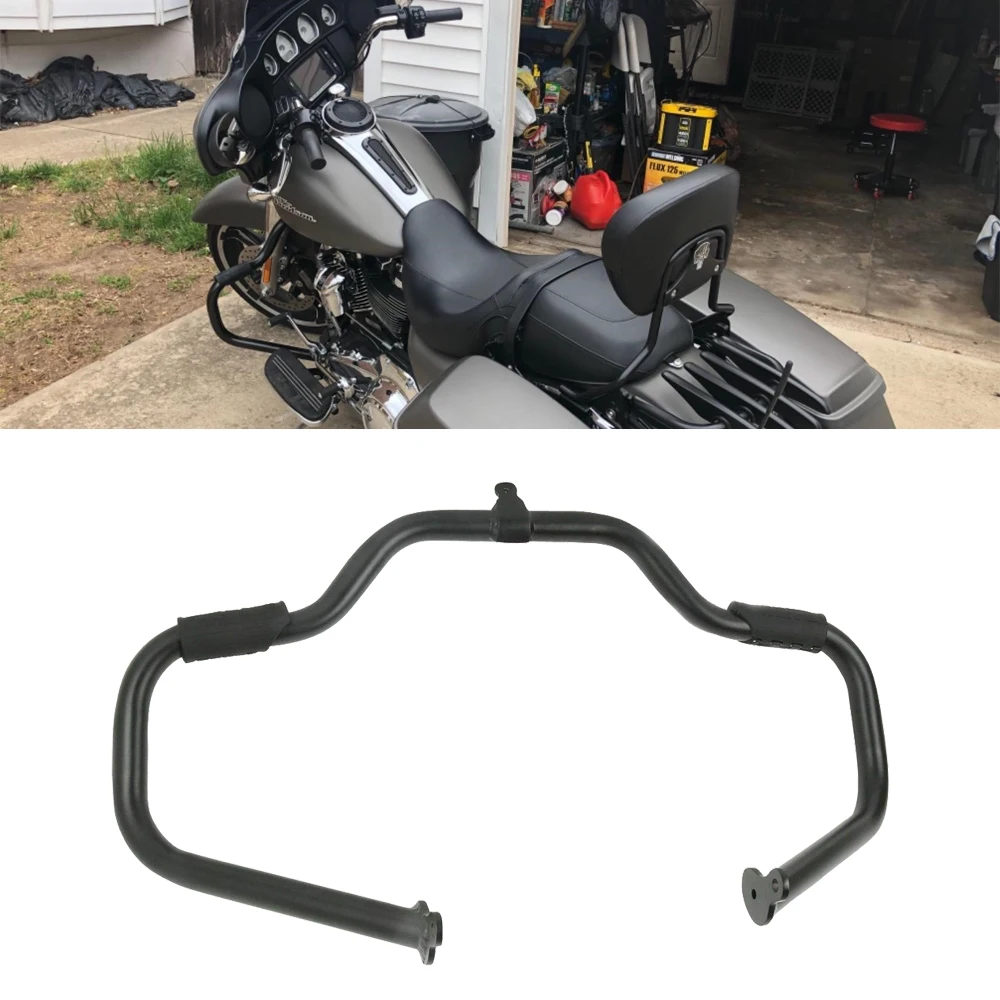 Gloss Black Engine Guard Protector Frame Crash Bar Highway For Harley Softail Springer Fat Boy FLST FLSTC FLSTS 2000-2017