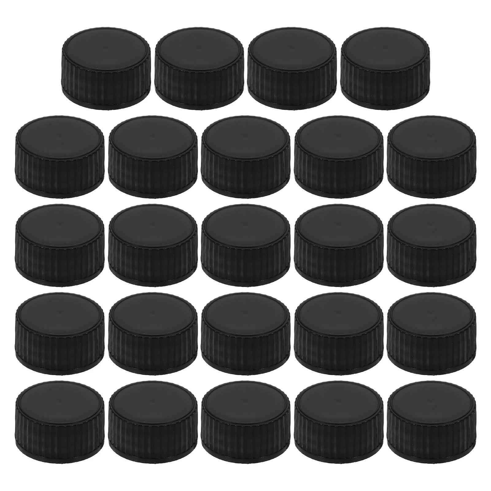 

24pcs Bottle Cap Plastic Sealing Craft Screw Glass Aromatherapy Essential Oil Dropper Perfume Travel Lightweight Storage