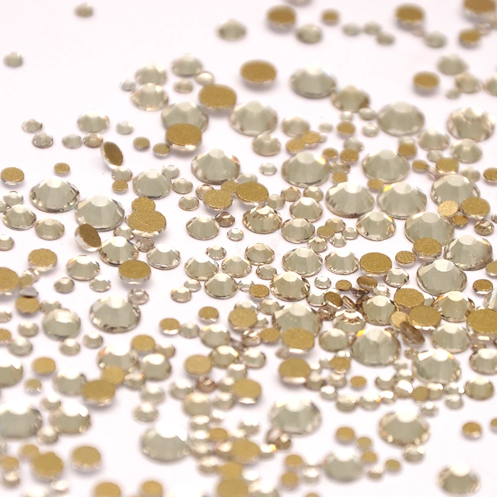 1440PCS SS3-SS20 Mix Colors Mix Size Nail Art Rhinestones Crystal Flat Back Non Hotfix Stone Diamonds For 3D Nails Decorations