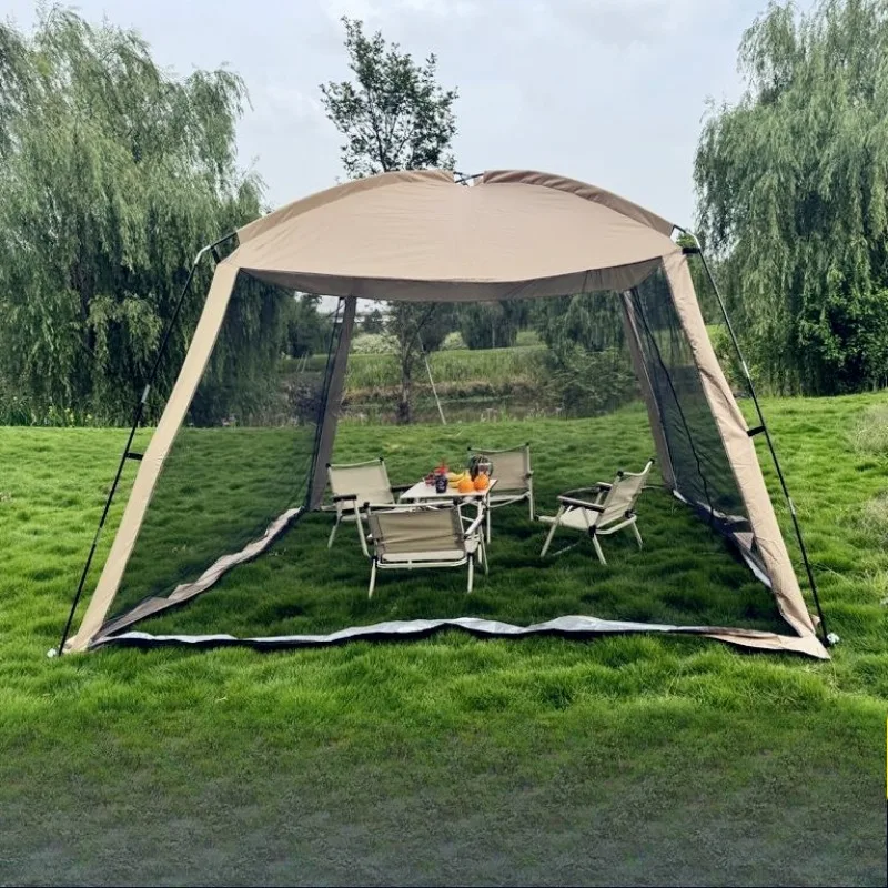 Outdoor camping tent mesh awning picnic multi-person shade courtyard leisure camping mesh pergola big tent