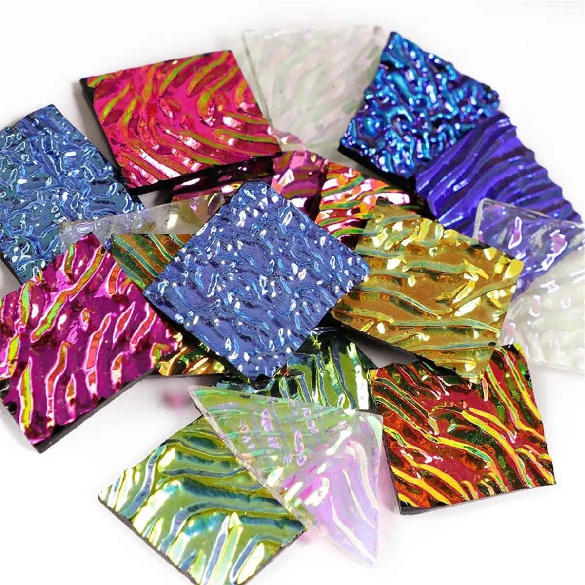 A74U 3 Bags /84g COE90 Dichroic Glass Scrap Assorted Fusible Glass Fusing Microwave Kiln Glass for Jewelry Making Supplies