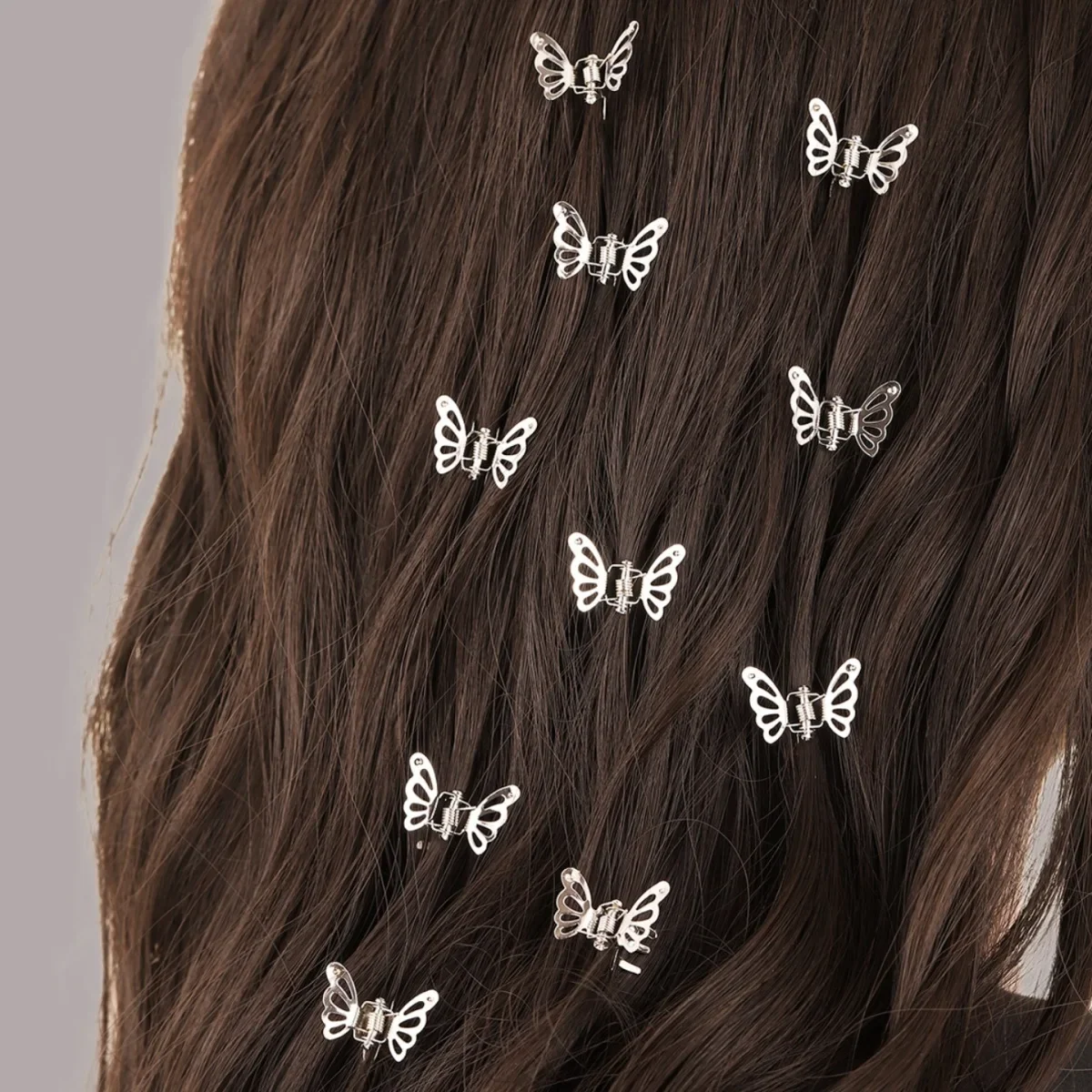 10/20pcs Gold Sliver Butterfly Mini Hair Claw Women Girls Sweet Cute Korean Fashion Hair Grab Clip Accessories Small Claw Clip