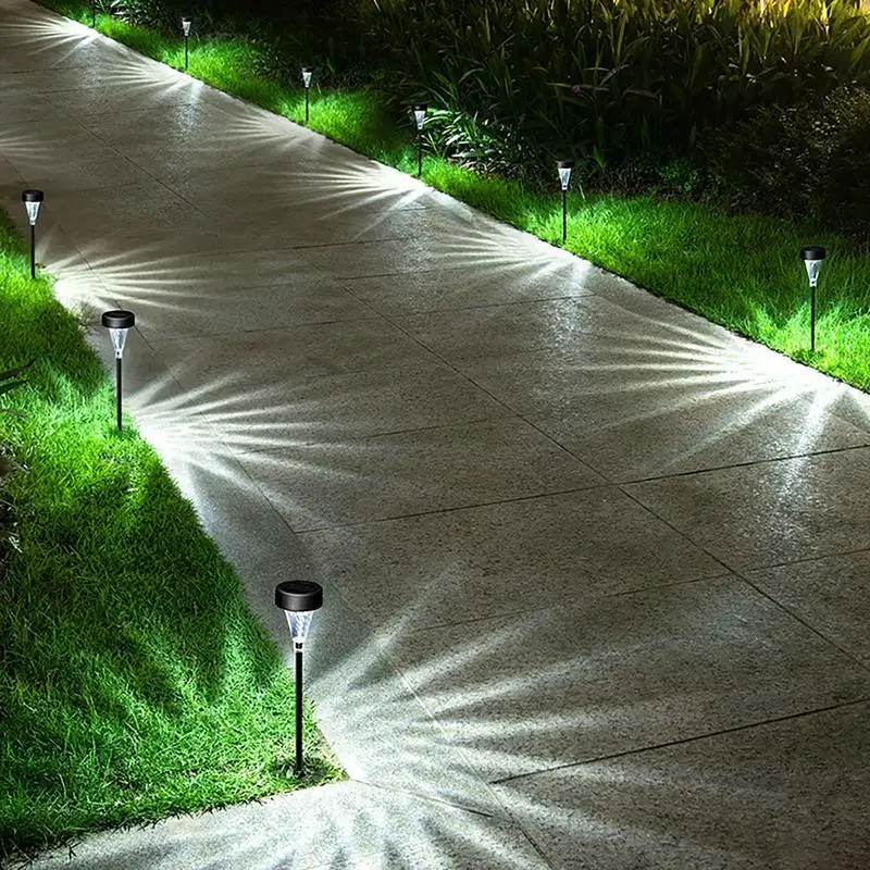 Landscape Path Lights Auto On/Off Yard Lamp Solar Garden Lights Elegant Garden Decoration 2pcs LED Lawn Light Ground Lamp For