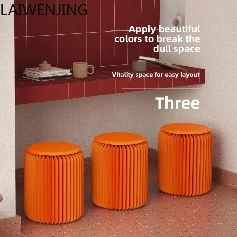 HLZ mobili creativi sgabello basso divano pieghevole sgabello laterale piccolo appartamento sgabello per cambio scarpe