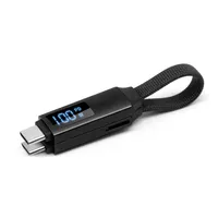 Zinc Alloy PD 100W Keychain USB Type-C Fast Charging Data Cable for Huawei Samsung KeyChain QC3.0 Short Cord Wire for MacBook