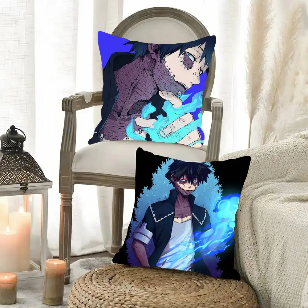Dabi Anime My H-Hero Academia Pillow Case Fashion Square Pillowcase Bedroom Sofa Room Ins Decoration Leisure