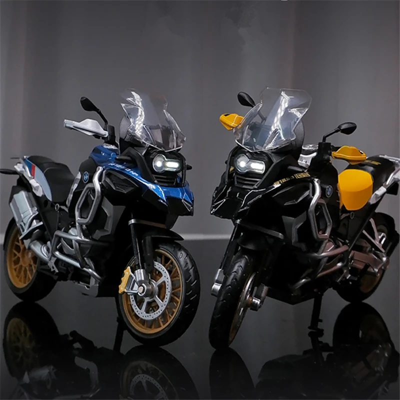 1:12 BMW R1250GS modello di moto da corsa in lega pressofuso in metallo Street Sports modello di moto simulazione Sound Light regalo giocattolo per