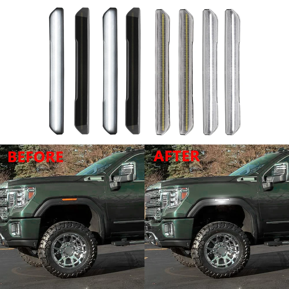 4pcs-front-rear-led-side-marker-light-for-sierra-gmc-2500hd-3500hd-2020-2021-2022-2023-turn-signal-lamp-84806032-84185031