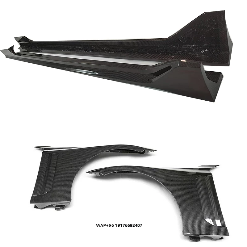 High Quality V Style Dry Carbon Fiber Side Fenders Combination Skirts Kit for ‘BMW M2 Couple G87 2023+ Perfect Fitment