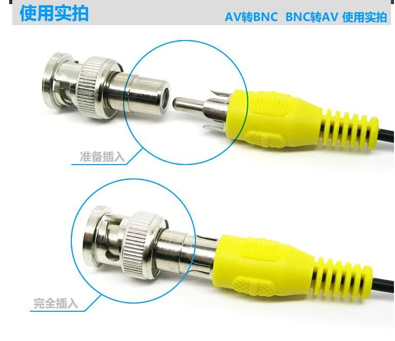 50pcs BNC male TO RCA female Plug COAX Adapter Connector Adapter F/M Couple for  CCTV  Video Camera Security System C6