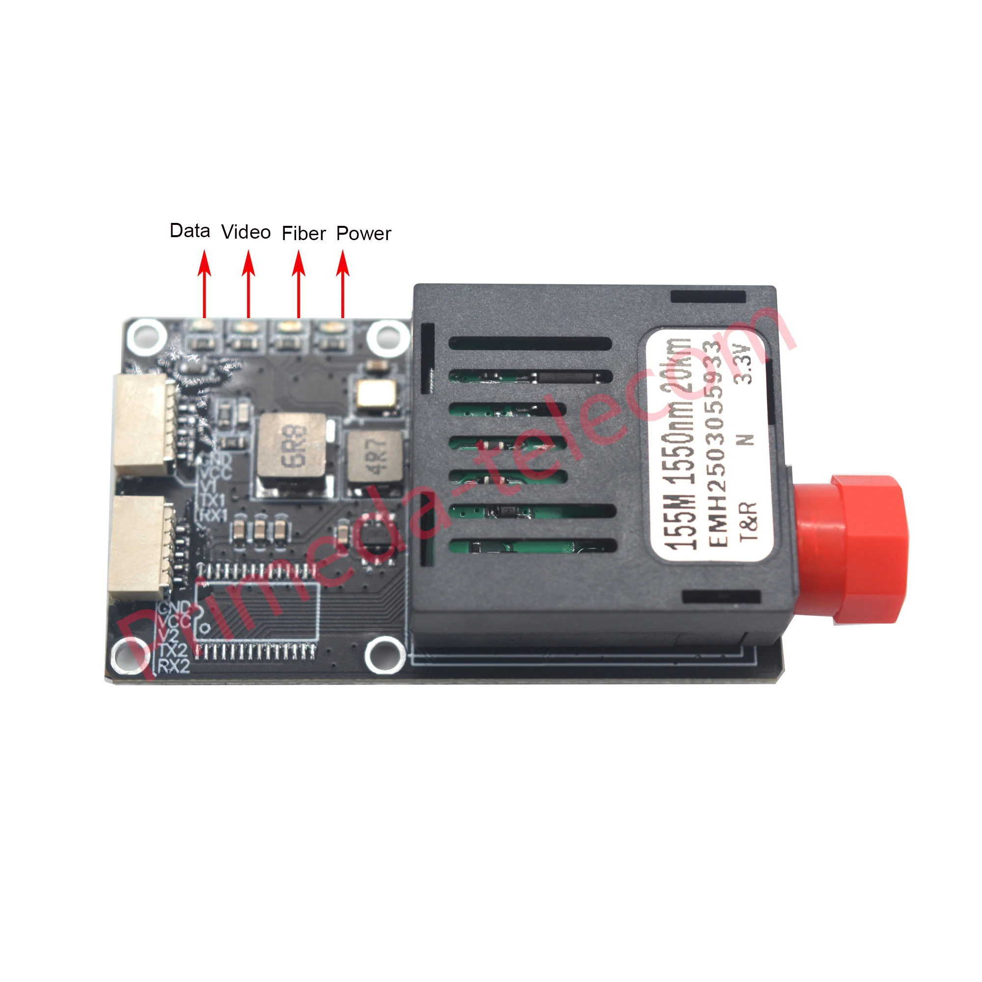 2 Analog video 2 TTL over Fiber Converter Optical Transceiver FC Singlemode 20Km UART TTL SBUS to Optic Controller TX RX A pair view 4
