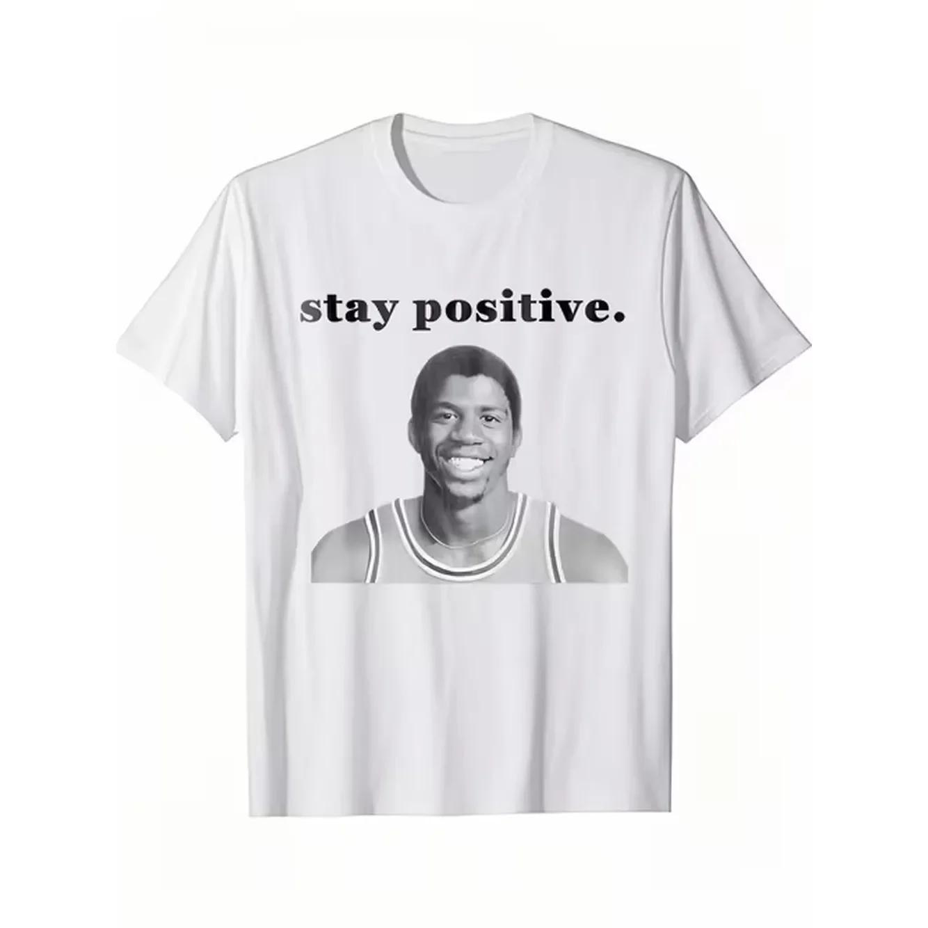 Basketball Player Graphic T Shirt Black And White Photo With Text Casual Wear And Sports Enthusiasts Statement Tee For Everyday