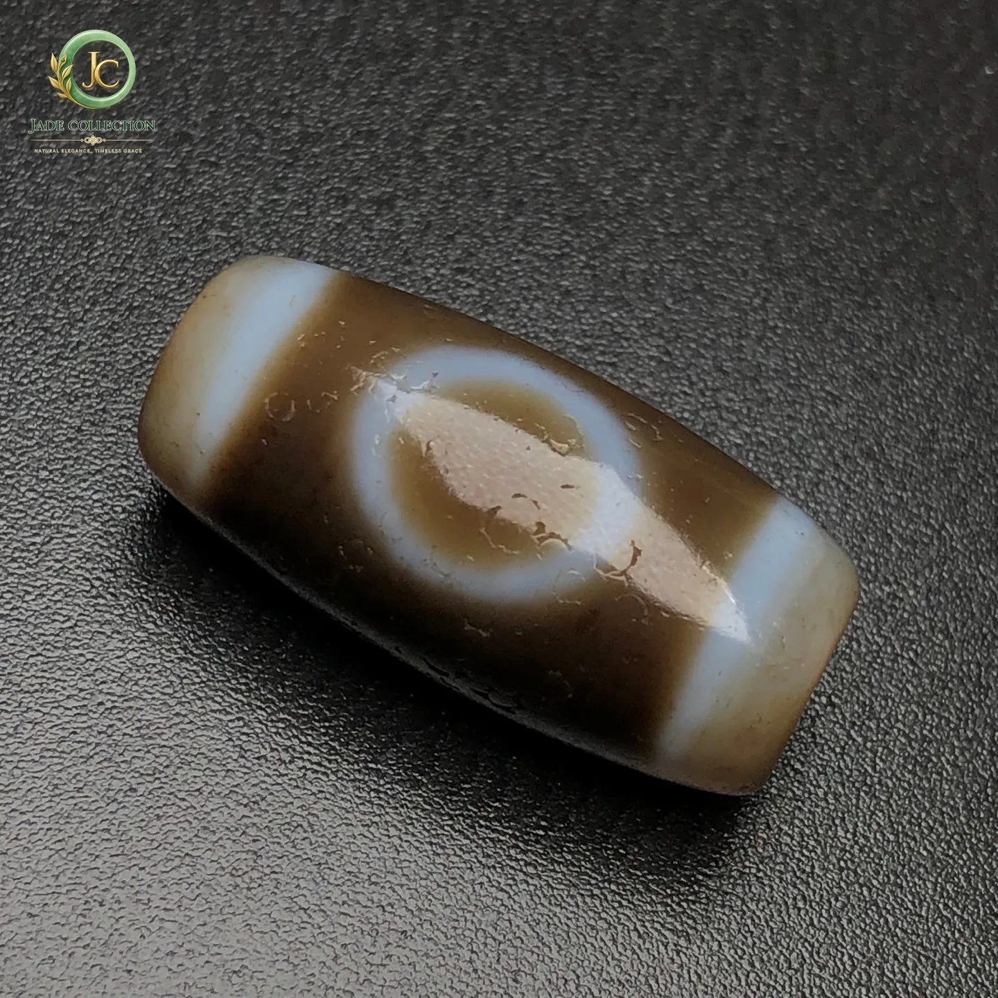 Tibetan Buddhism Agate Sun Moon Stars Totem Dzi Bead Amulet Pendant z065