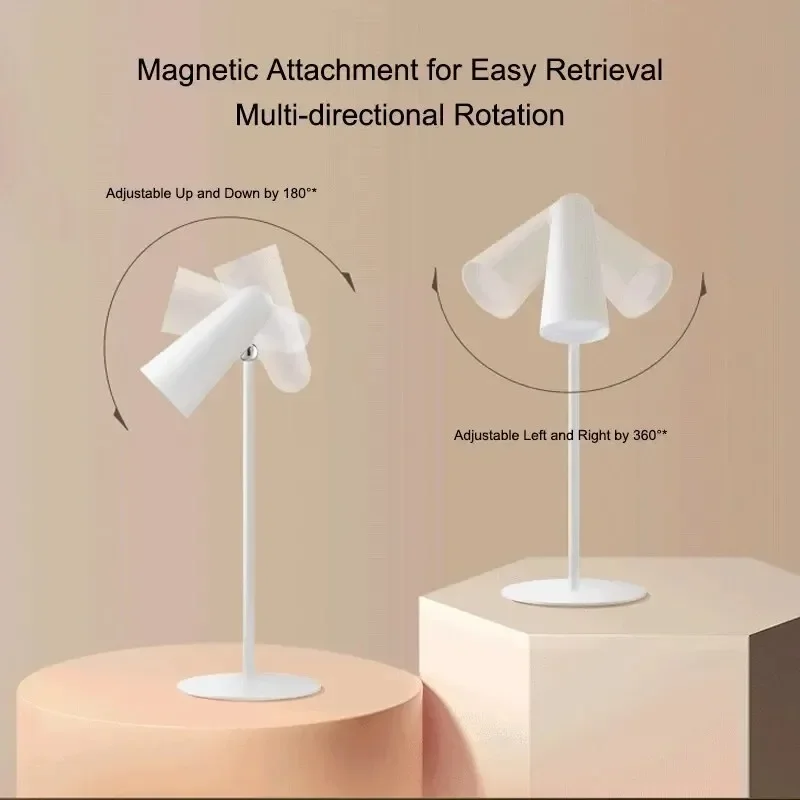 Lampe de bureau multifonction type-c Rechargeable 3 en 1, Portable, Table de lecture, rendu, lampe à Clip