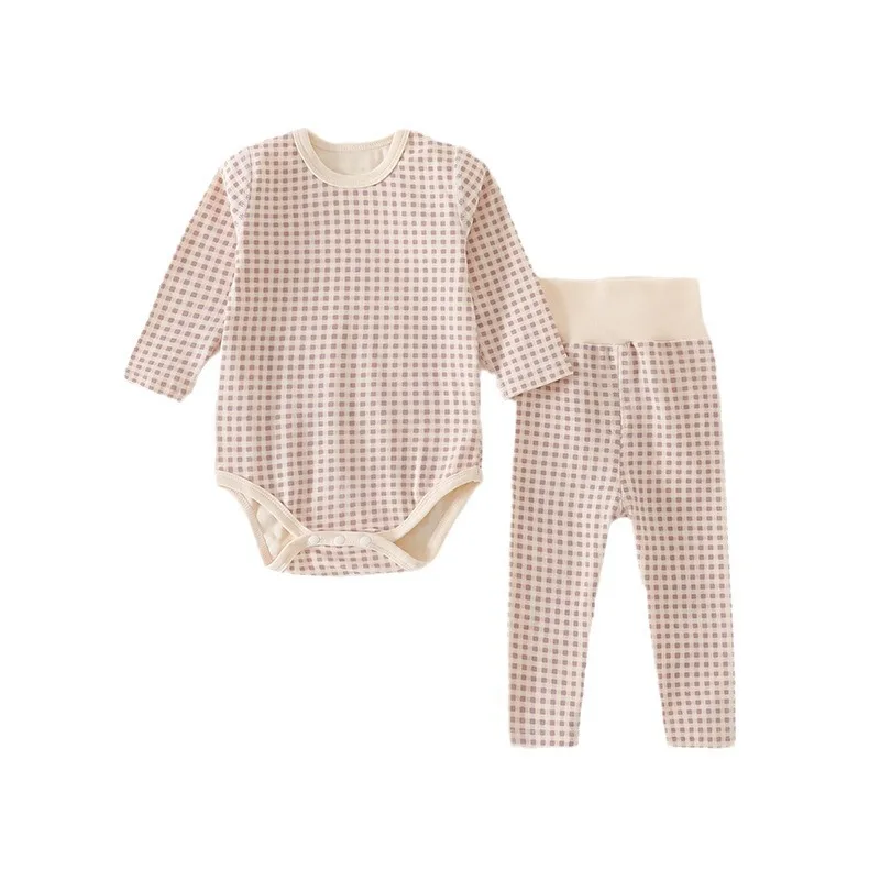 AYNIGIELL Newborn Bodysuits+Pants Unisex Cotton Baby Girl Clothes Long Sleeves Newborn Baby Boy Clothes  for 0-18 Months