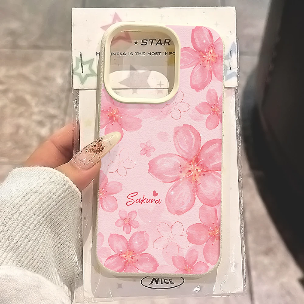Kirschblüten-Sakura-Handyhülle für iPhone 17 16 15 14 13 12 Pro Max 16 15 14 Plus 17 16 15 14 Pro 17Air Silikon-Matt-Cover – Detail 1