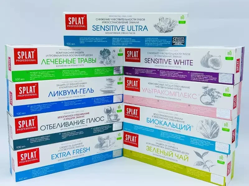 Russian PLAT Low-Foam Toothpaste - Effectively Whitens & Removes Smoke Stains, Freshens Breath & Strengthens Teeth Solidly