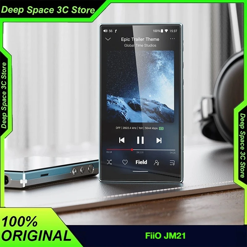 Fiio JM21 HIFI MP3 Portable Lossless Android Music Play Blue Android13 DAC Support SPDIF/USB Expansion Output 12.5H Playtime