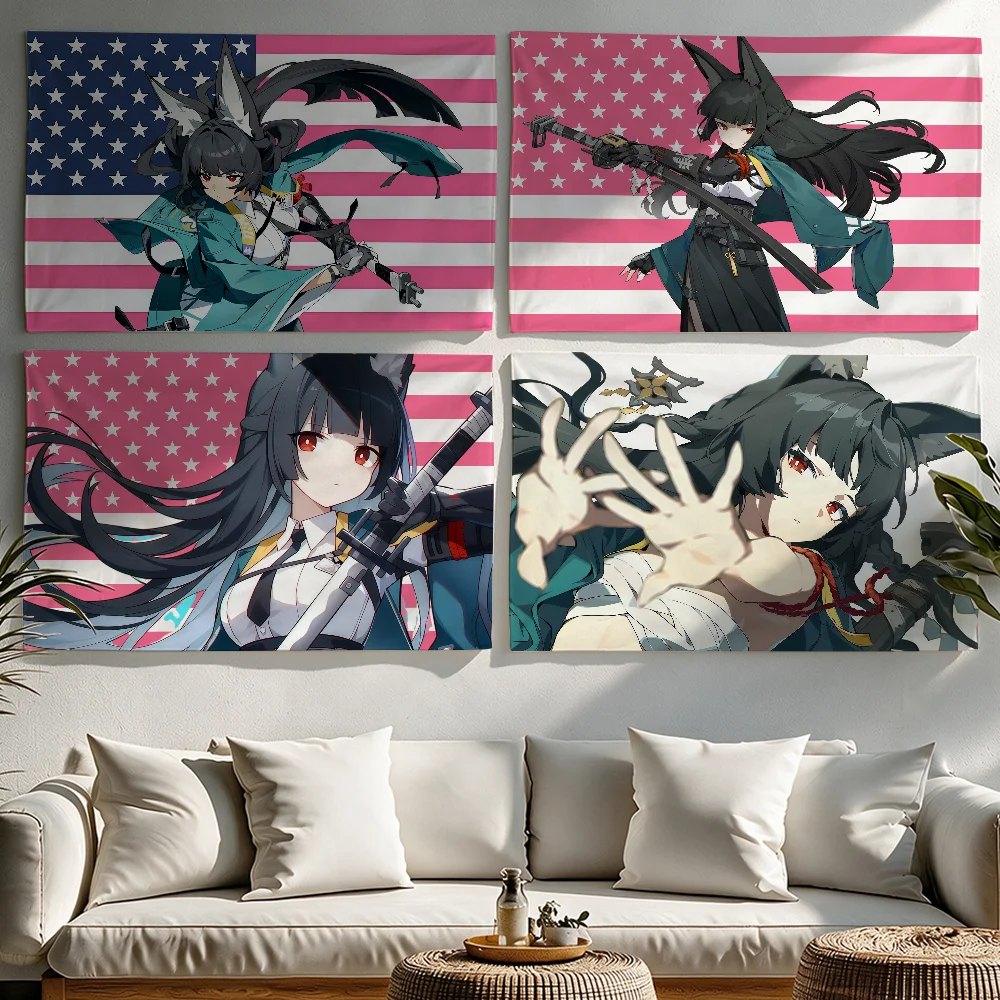 Zenless Zone Zero Hoshimi Miyabi flag Tapestries Outdoor Parties Bedrooms Living Rooms Dorm Rooms Wall Decor Banners Gifts