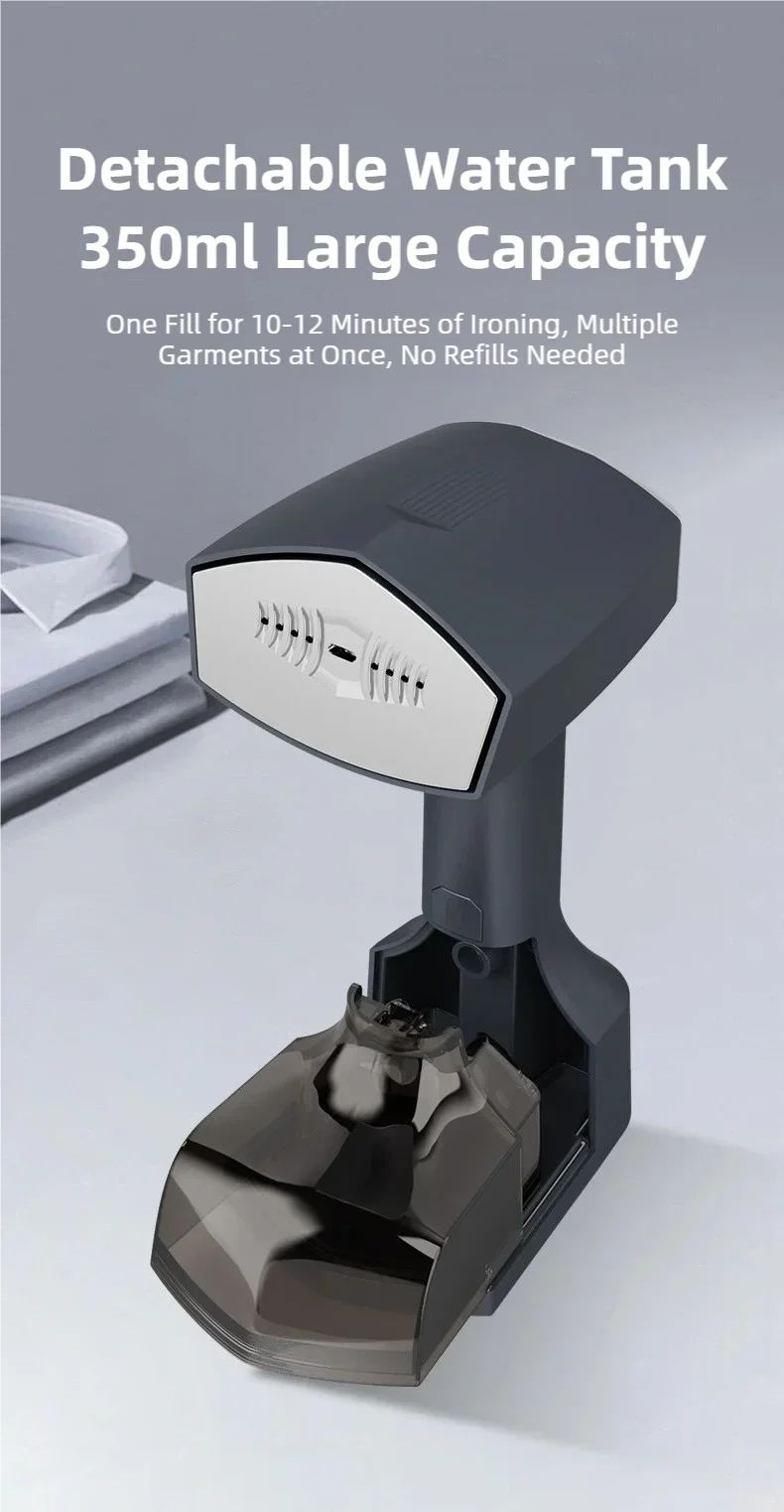 TINSOL 2500W Handdampfbügeleisen, 10 Sekunden Schnellvorheizung, Trocken- und Nassbügeln, Tragbares Bügelgerät für Kleidung – Detail 15
