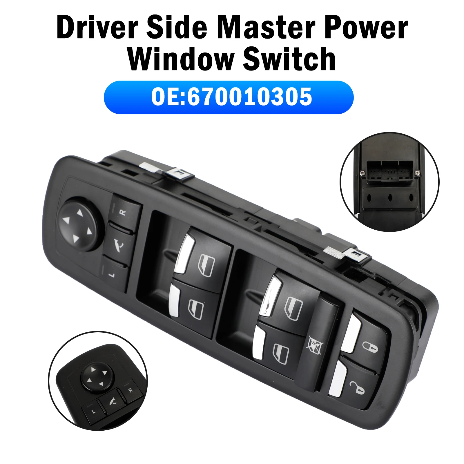 Driver Side Master Power Window Switch 670010305 For Maserati Ghibli 2014-2018