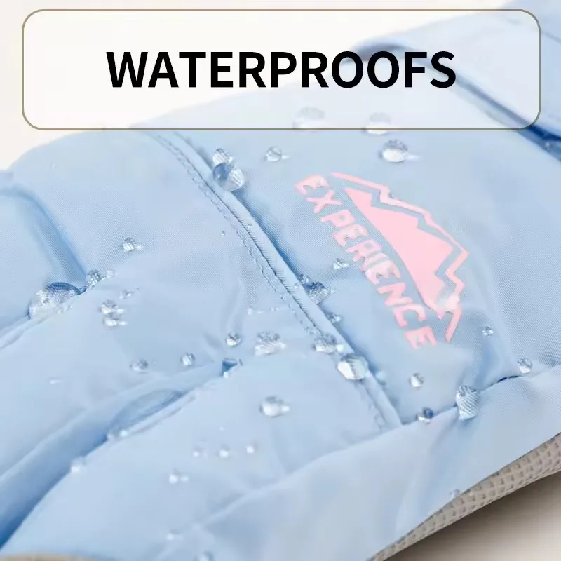 Теплые и толстые водонепроницаемые перчатки унисекс с сенсорным экраном, противоскользящие, для катания на лыжах на открытом воздухе, велосипедное оборудование, теплые ветрозащитные совместимые перчатки