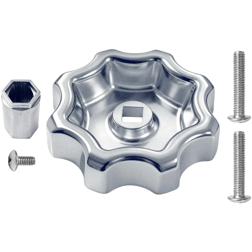 Faucet Handle Replacement for Outdoor Hose Bib Spigot Model 10006 Zinc Alloy Material for Round and Square Broach Installations