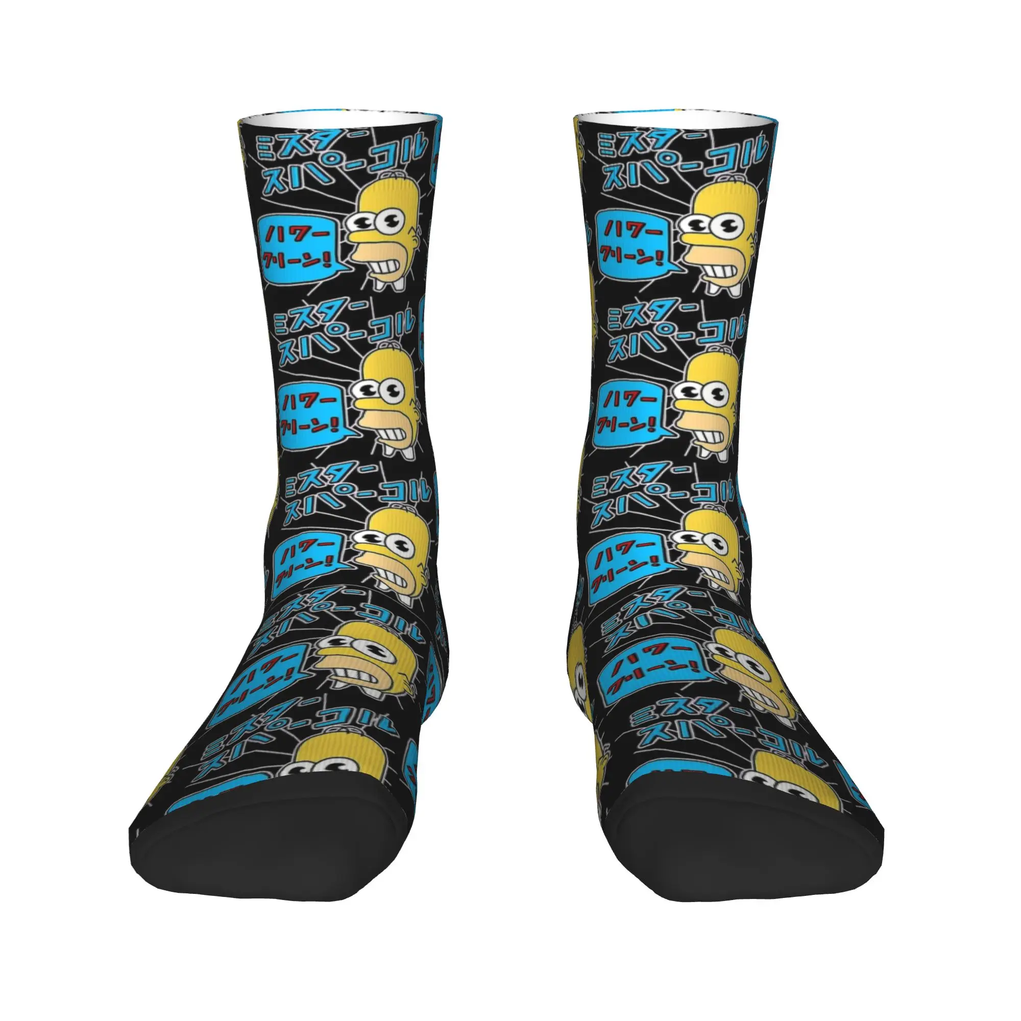 S-Simpsons Mr Sparkles Socks Autumn  Stockings Casual Men Comfortable Socks Printed Running Sports Anti Skid Socks