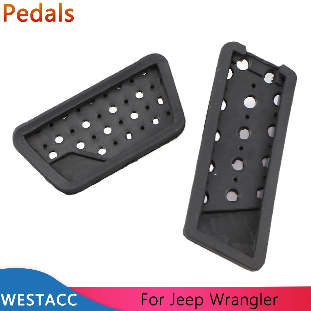 Stainless Steel Car Pedals Accelerator Gas Brake Pedal Cover for Jeep Wrangler JK 2007 - 2017 AT Parts Interior Accessories