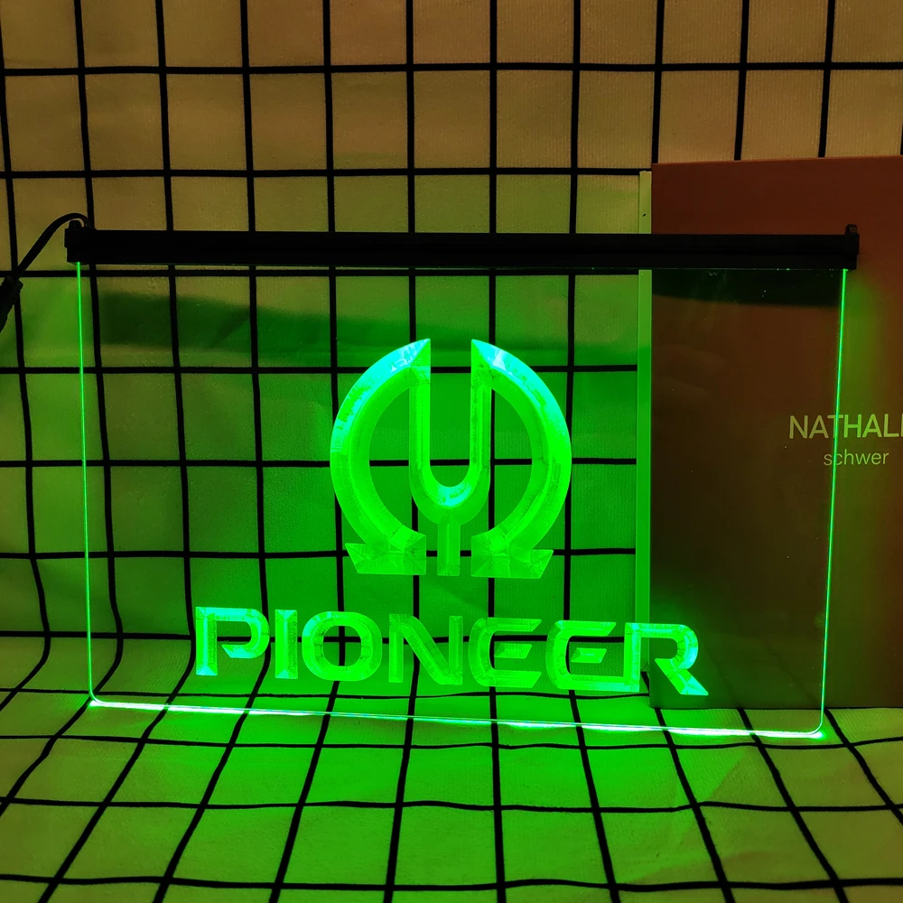 Светодиодная неоновая вывеска Pioneer Vu-Retro для домашнего декора с винтажными табличками и постерами для комнаты, офиса, фермерского дома