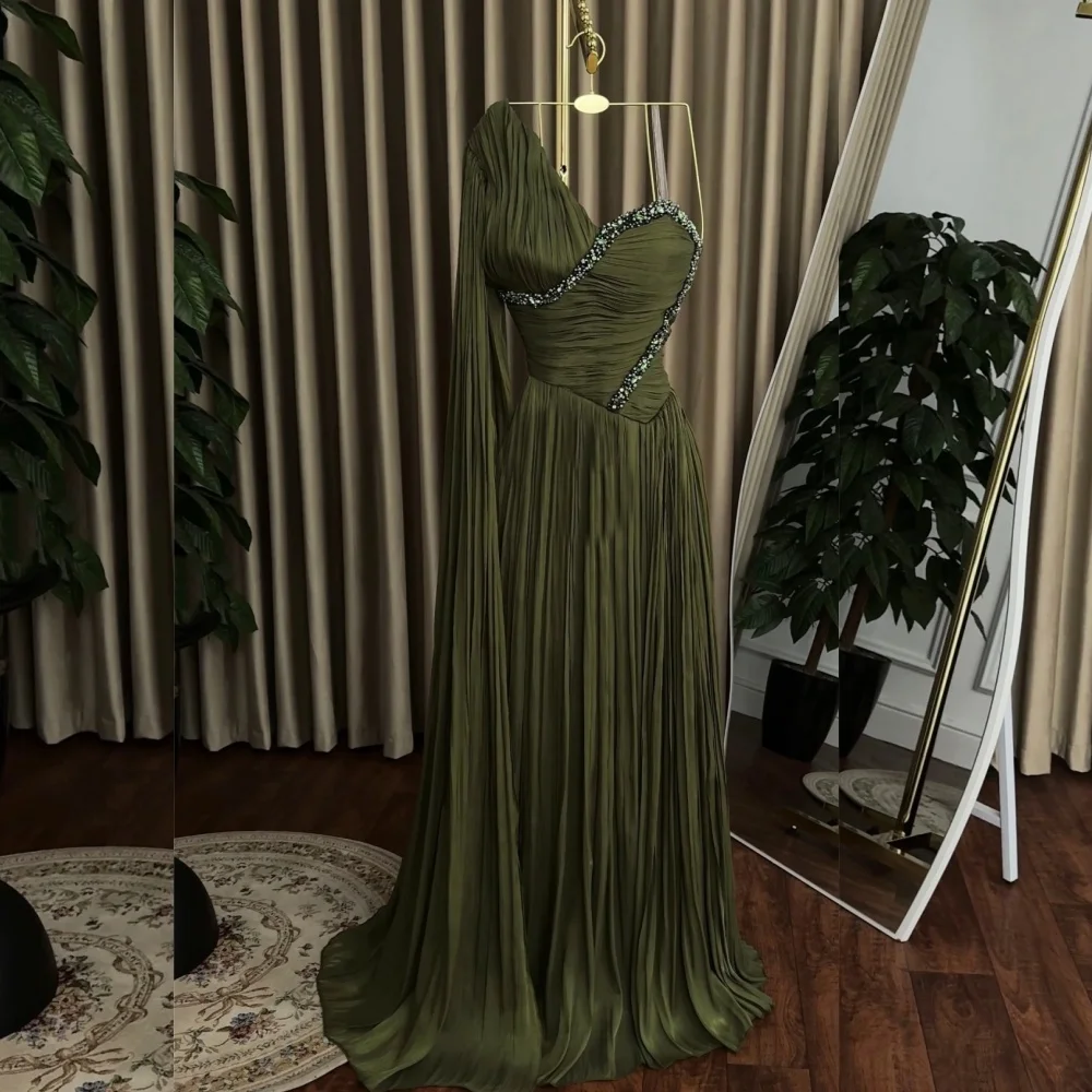 

Индивидуальные длинные вечерние платья А-силуэта с блестками и одним открытым плечом, на заказ, для особых случаев, высокого качества, элегантные, для вечеринок