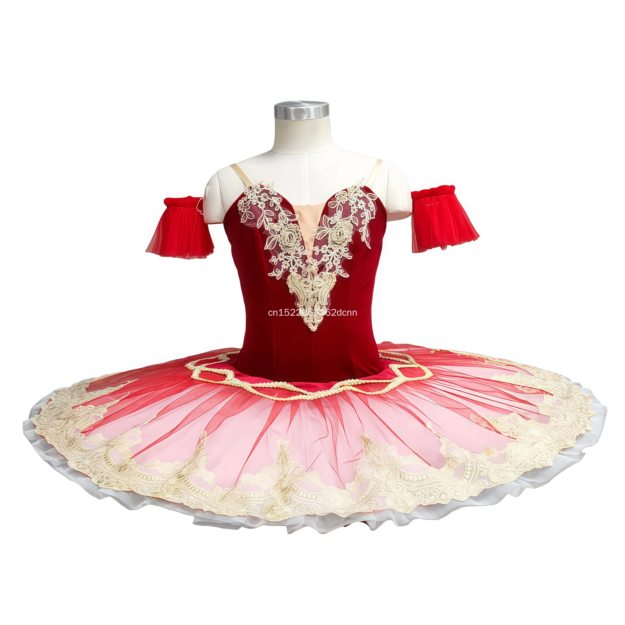 Robe Tutu de Ballet professionnelle rouge pour enfants et adultes, Costume de danse de ballerine classique, plateau de crêpes, robe de soirée pour femmes et filles