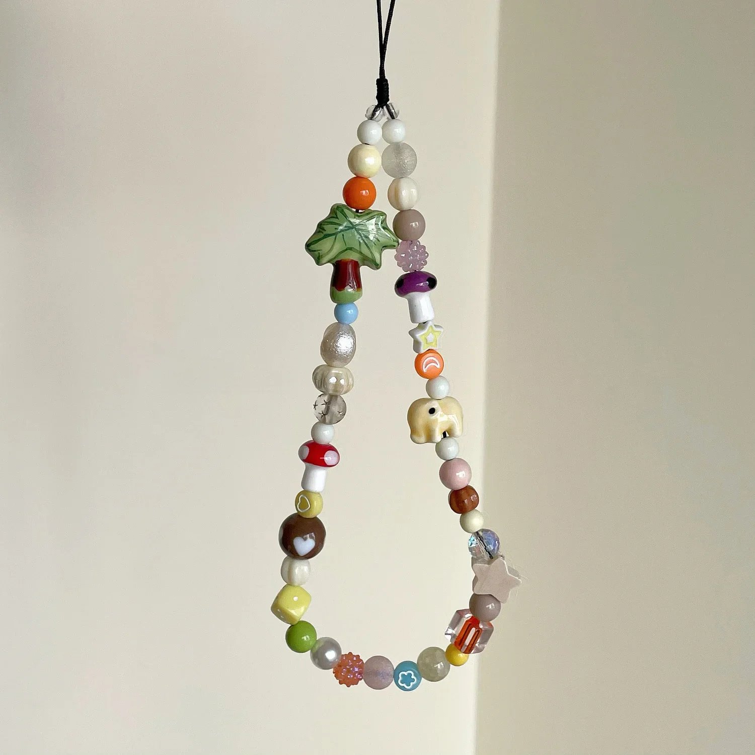 جديد الرياح الاستوائية شجرة جوز الهند نجمة ccd الحبل الملحقات سلسلة معلقة الهاتف المحمول قذيفة الحبل الفيل سلسلة القضية