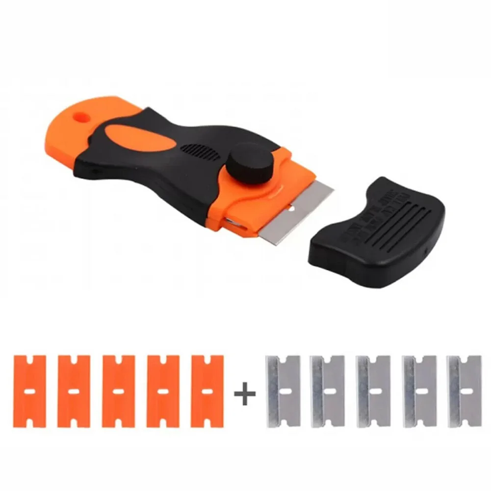 Efficient Vinyl and Decal Removal Tool, Ergonomic Design for Easy Handling Comes with 3 Plastic Blades and 3 Metal Blades