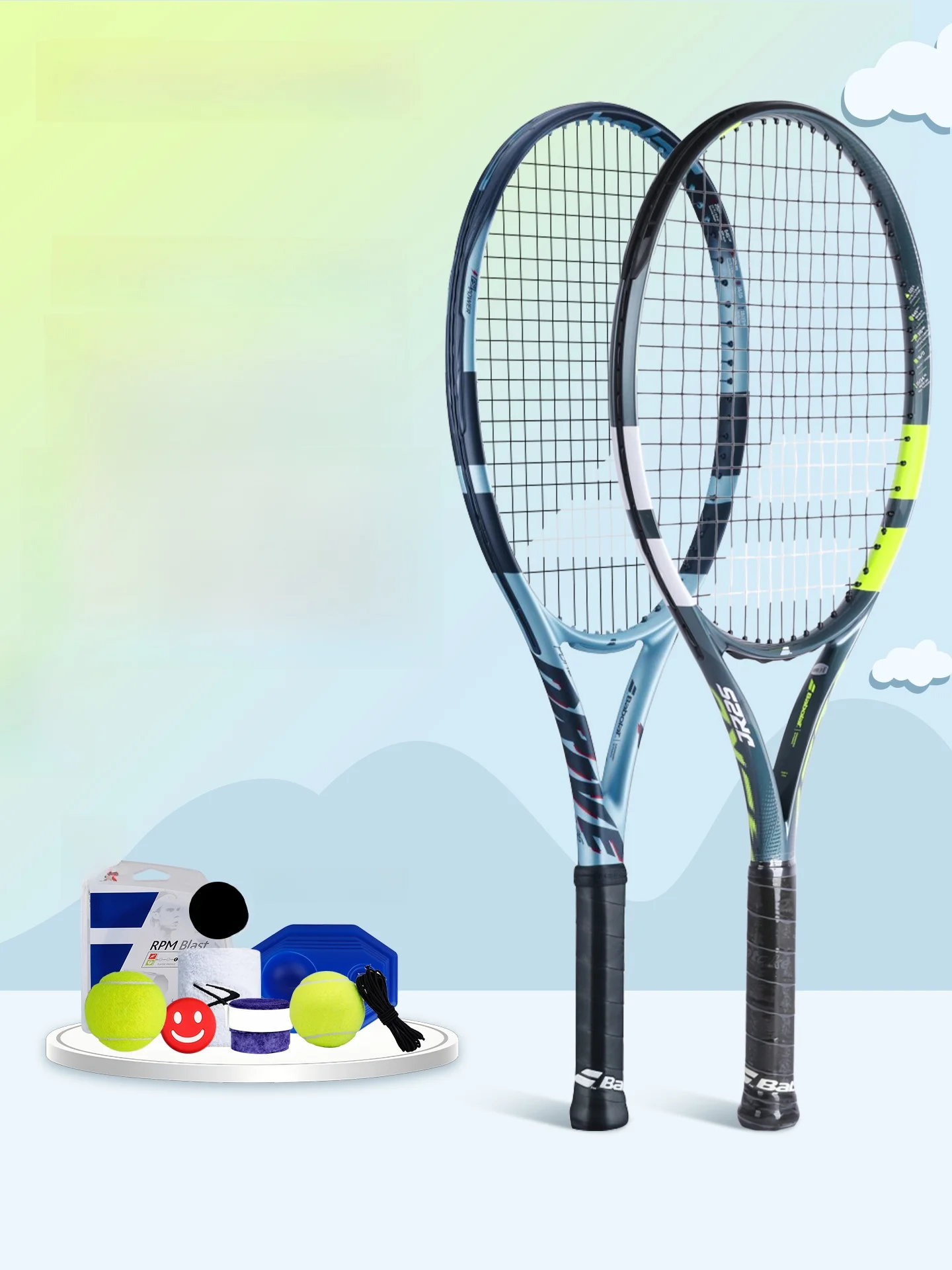 Raquete de Tênis Babolat Juvenil Profissional em Fibra de Carbono para Iniciantes 23 24 25 26 Polegadas Equipamento de Tênis para Crianças
