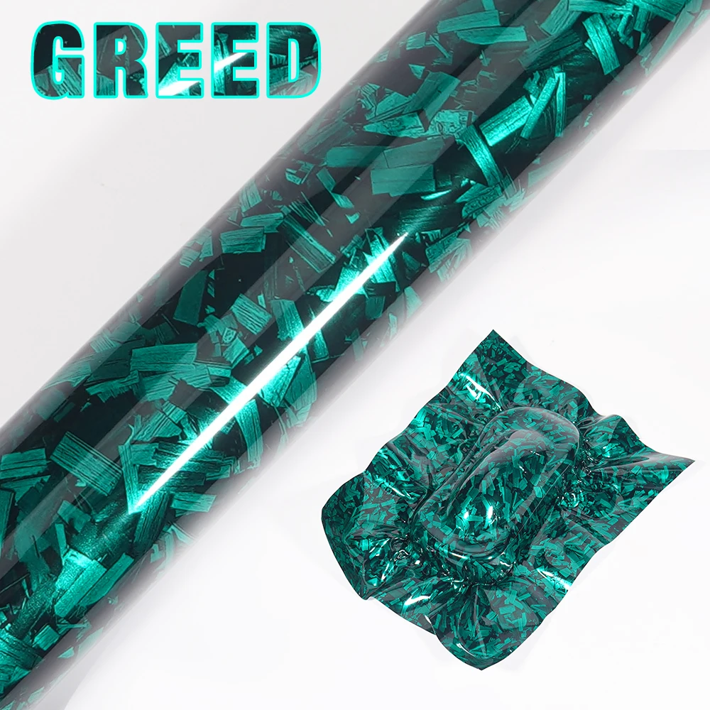 

Glossy Green Carbon Fiber Film Car Body Film Forged Carbon Fiber Vinyl Wrap Film Self Adhesive Decal Sticker for Car Accessories