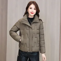 2024 New Autumn Winter Jacket Women Parkas Hooded Thick Down Cotton Padded Female Jacket Short Winter Coat Women Outwear