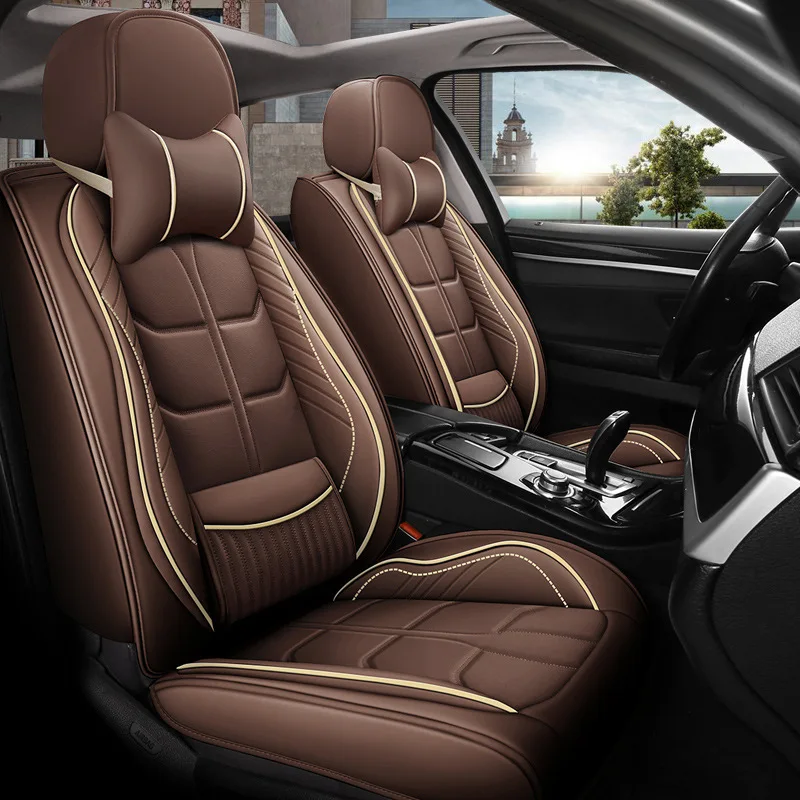 high quality new arrival universal leather edging 9D suede cushion front seat cover for car