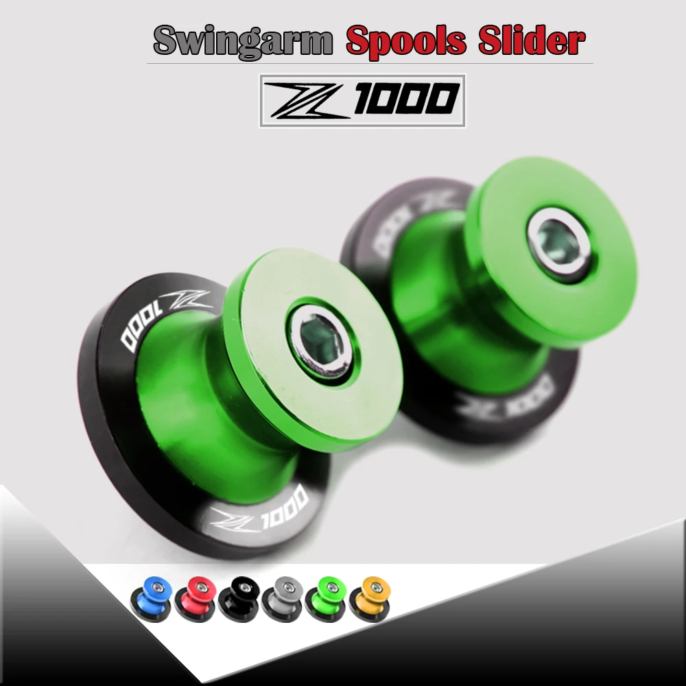 Z1000 Motorcycle Swingarm Spools Rear Stand Screws Sliders CNC Aluminum Accessories for Kawasaki Z1000 2003- 2010 2011 2012 2013