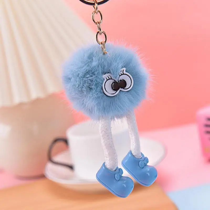 Plush Keychain For Backpack Keyring Accessories Backpack Keychain Cute Doll Cartoon Figure Fluffy Plush Decorative Keyring