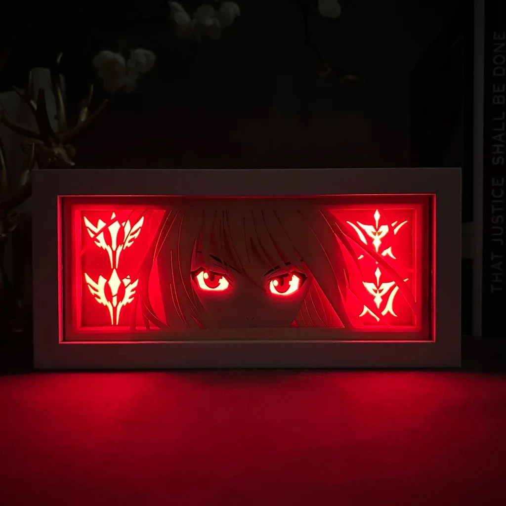 Excalibur's Radiant Knight Led Light Box For Bedroom Decoration Paper Cut Saber Shadow Box Birthday Gift Bedside Night Lamp