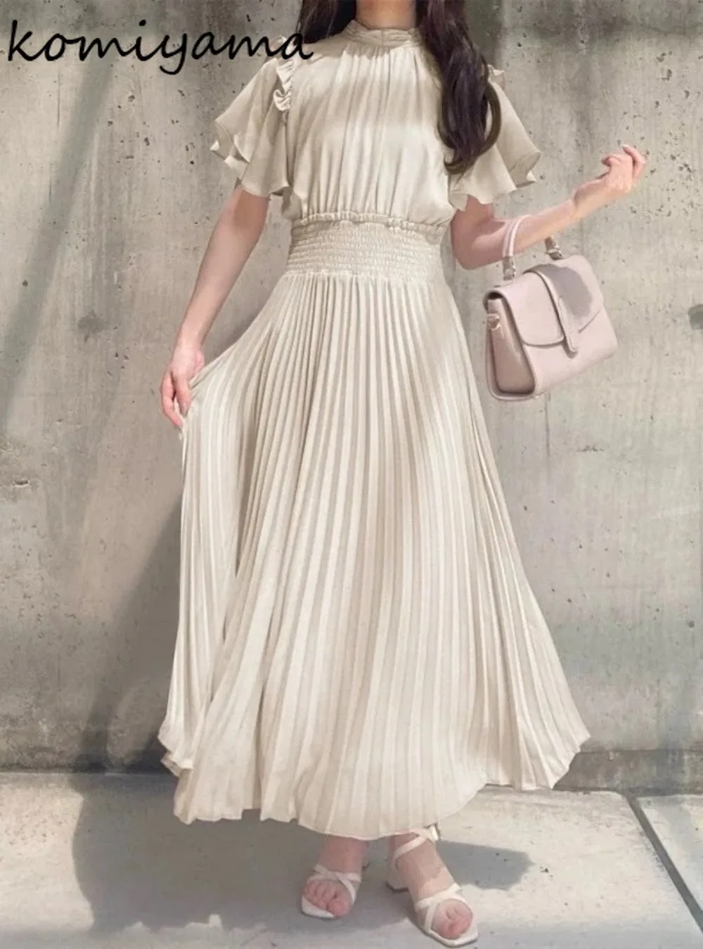 

Japan Style Sweet Fungus 2025 Vestidos High Waist Pleated Dress A-line Dresses Woman Tunic Robe Summer New Ropa De Mujer