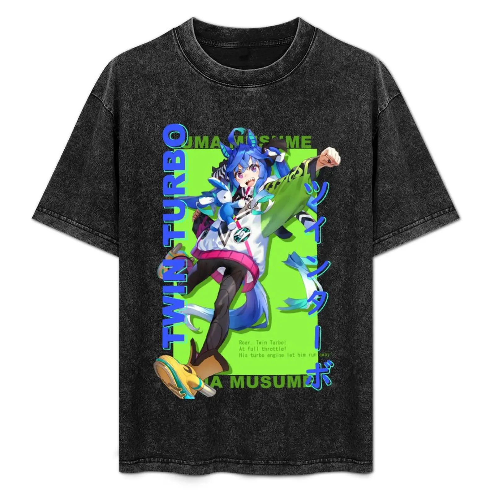 

Uma Musume : Twin Turbo T-Shirt summer top anime man clothes plain white t shirts men