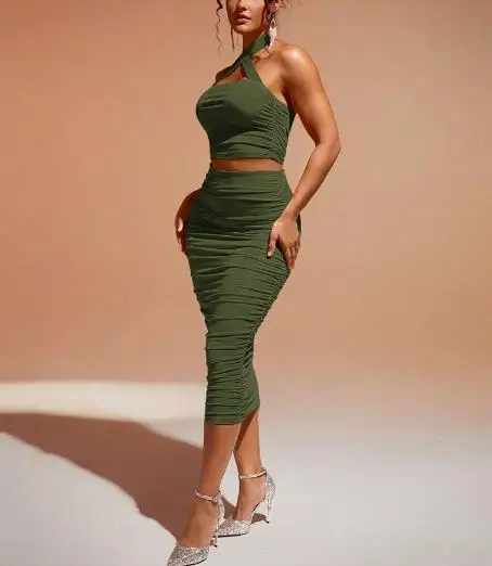 

2026 Весна/Лето Новый женский сексуальный модный комплект из двух предметов