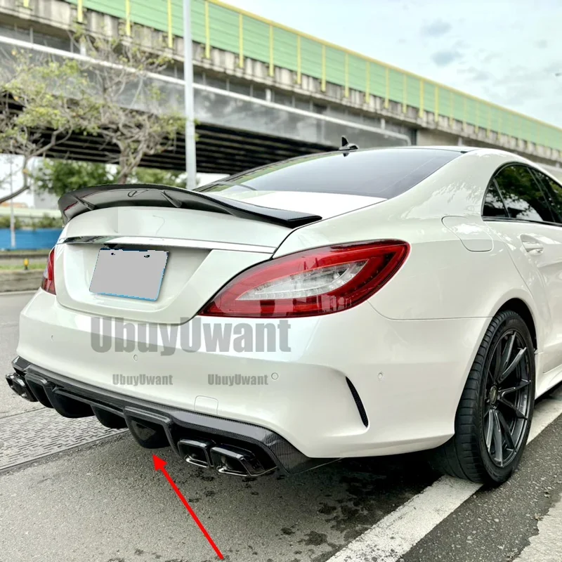 Für Benz CLS-Klasse W218 CLS350 CLS400 Stoßstange Carbon-Faser Heckdiffusor 2011~2014