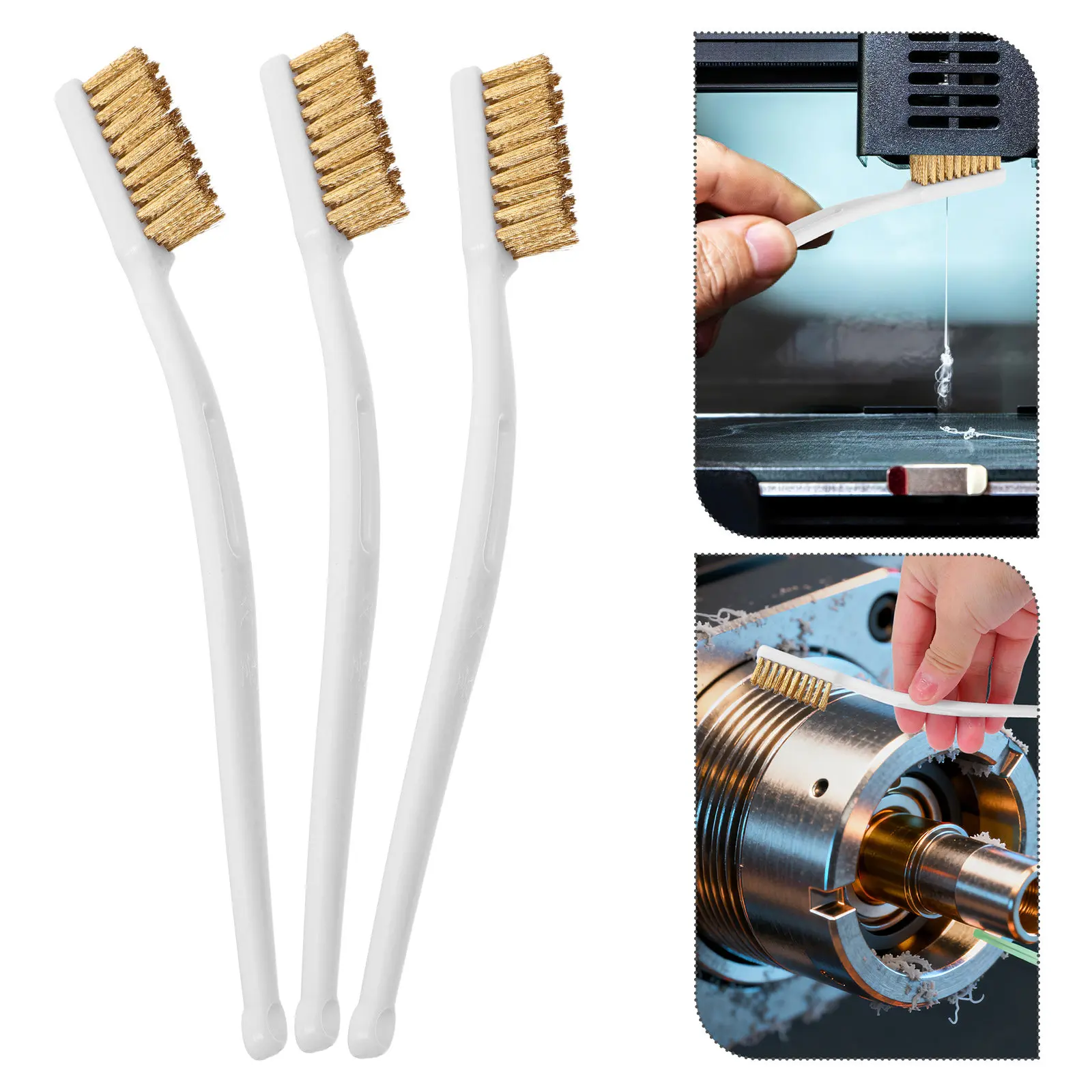 

Набор из 6 медных щеток для чистки сопел 3D-принтера, для точной очистки экструдера, удаления ржавчины, инструмент для обслуживания принтера