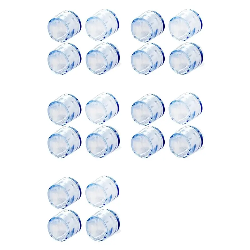 

AB33-20Pcs Transparent Rubber Furniture Table Chair Leg Floor Feet Cap Cover Protector 15Mm