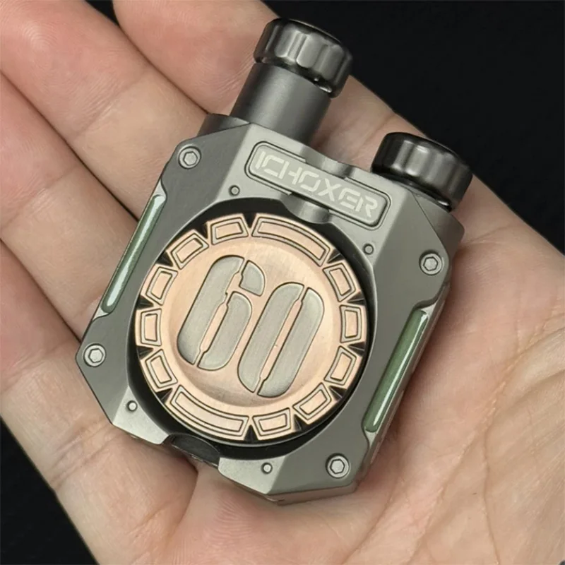 3-in-1 フィジェットスピナー発光ダブルコラムリンケージラチェットボタンコイン減圧金属プッシュスライダーストレスリリーフ EDC おもちゃ